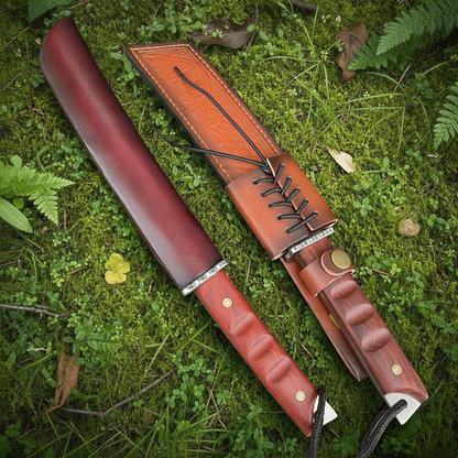 Knives image1 product on image2 moss background