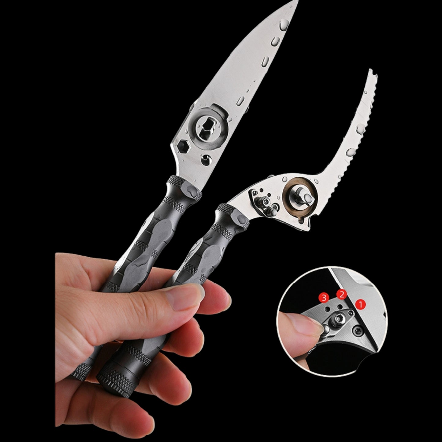 DETACHABLE CAMPING SHEARS